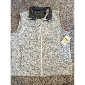 WRANGLER GEORGE STRAIT COLLECTION KNIT ZIP VEST IN GRAY HEATHER MEN’S SIZE L